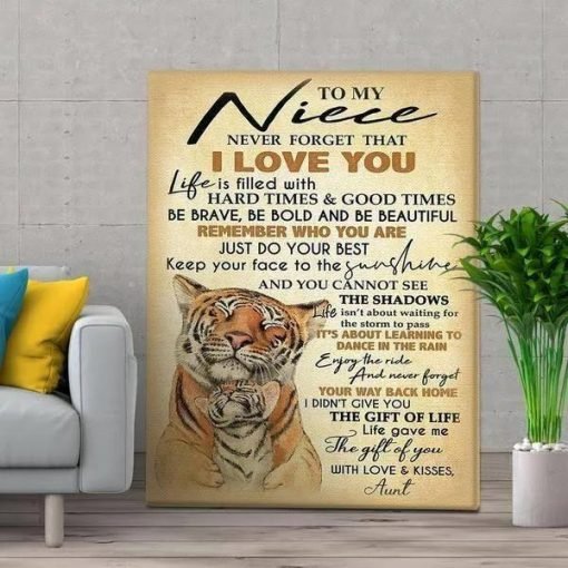 Tiger To My Niece Never Forget That I Love You Gifts For Niece Poster Gift From Aunt Tiger To My Niece Never Forget That I Love You Gifts For Niece Poster Gift From Aunt