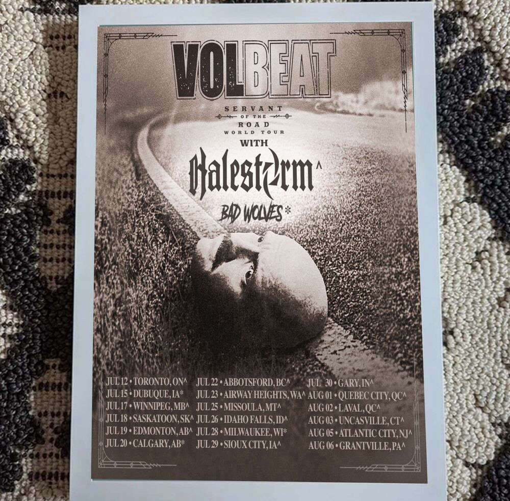 Volbeat, Halestorm Announce Summer 2023 North American Tour Poster Paper Unframe Volbeat, Halestorm Announce Summer 2023 North American Tour Poster Paper Unframe