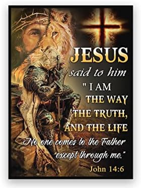 I Am The Way The Truth And The Life Jesus Lion Face Knight Templar Poster, Warrior Poster, Religious Gift For Christians Wall Art Print Home Living Decor Unframed I Am The Way The Truth And The Life Jesus Lion Face Knight Templar Poster, Warrior Poster, Religious Gift For Christians Wall Art Print Home Living Decor Unframed