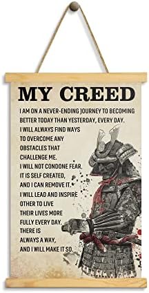 Godoprint My Creed Japanese Samurai Poster Canvas Japan Style Warrior Wall Art Print Wooden Hanger Frame Inspirational Motivational Gift Home Decoration 12×18 In Godoprint My Creed Japanese Samurai Poster Canvas Japan Style Warrior Wall Art Print Wooden Hanger Frame Inspirational Motivational Gift Home Decoration 12×18 In