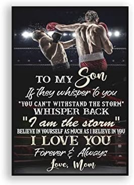 To My Son Believe In Yourself Boxing Poster, Boxer Poster, Boxing Lover Custom Gift For Son From Mom Dad, Workout Boxing Wall Art Print Boy’S Room Man Cave Decor To My Son Believe In Yourself Boxing Poster, Boxer Poster, Boxing Lover Custom Gift For Son From Mom Dad, Workout Boxing Wall Art Print Boy’S Room Man Cave Decor