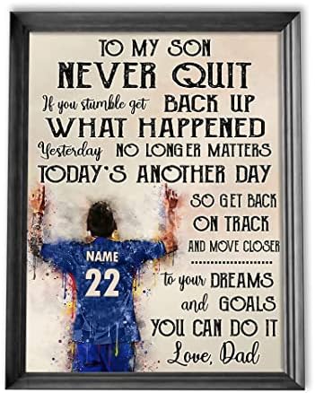 Godoprint To My Son Personalized Soccer Poster, Inspirational Gift For Soccer Player Sports Lover, Dad Gift For Son, Soccer Wall Art Print Boy’S Bedroom Decor Unframed Godoprint To My Son Personalized Soccer Poster, Inspirational Gift For Soccer Player Sports Lover, Dad Gift For Son, Soccer Wall Art Print Boy’S Bedroom Decor Unframed