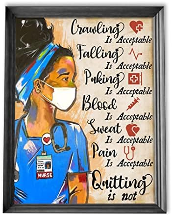 Black Nurse Poster, Afican American Nurse Poster, Quitting Is Not Acceptable Inspirational Nurse Gift, Nursing Gift For Girls Women, Nurse Wall Art Print Bedroom Decor Office Decor Black Nurse Poster, Afican American Nurse Poster, Quitting Is Not Acceptable Inspirational Nurse Gift, Nursing Gift For Girls Women, Nurse Wall Art Print Bedroom Decor Office Decor