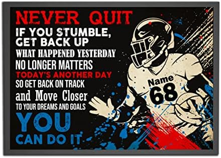 Personalized Never Quit You Can Do It American Football Poster Motivational Gift For Football Player Sports Lover Watercolor Wall Art Print Boy’S Bedroom Man Cave Decor Personalized Never Quit You Can Do It American Football Poster Motivational Gift For Football Player Sports Lover Watercolor Wall Art Print Boy’S Bedroom Man Cave Decor