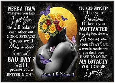 Personalized Whatever You Lack I Got You Black Couple Poster Gift For Afro African Couples Valentine Wedding Anniversary Black Love Wall Art Print Bedroom Decor, 18×12 In Personalized Whatever You Lack I Got You Black Couple Poster Gift For Afro African Couples Valentine Wedding Anniversary Black Love Wall Art Print Bedroom Decor, 18×12 In