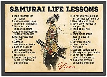 Personalized Samurai Poster, Samurai Life Lessons Poster, Inspirational Gift For Samurai Fans Lovers, Japanese Warrior Wall Art Print Home Decor Man Cave Decor Unframed Personalized Samurai Poster, Samurai Life Lessons Poster, Inspirational Gift For Samurai Fans Lovers, Japanese Warrior Wall Art Print Home Decor Man Cave Decor Unframed