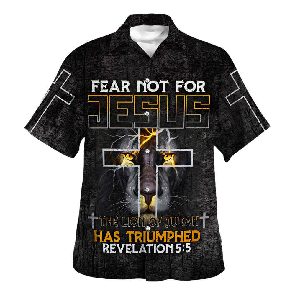 Fear Not For Jesus The Lion Hawaiian Shirt Religious Shirts Gift For Christian Fear Not For Jesus The Lion Hawaiian Shirt Religious Shirts Gift For Christian