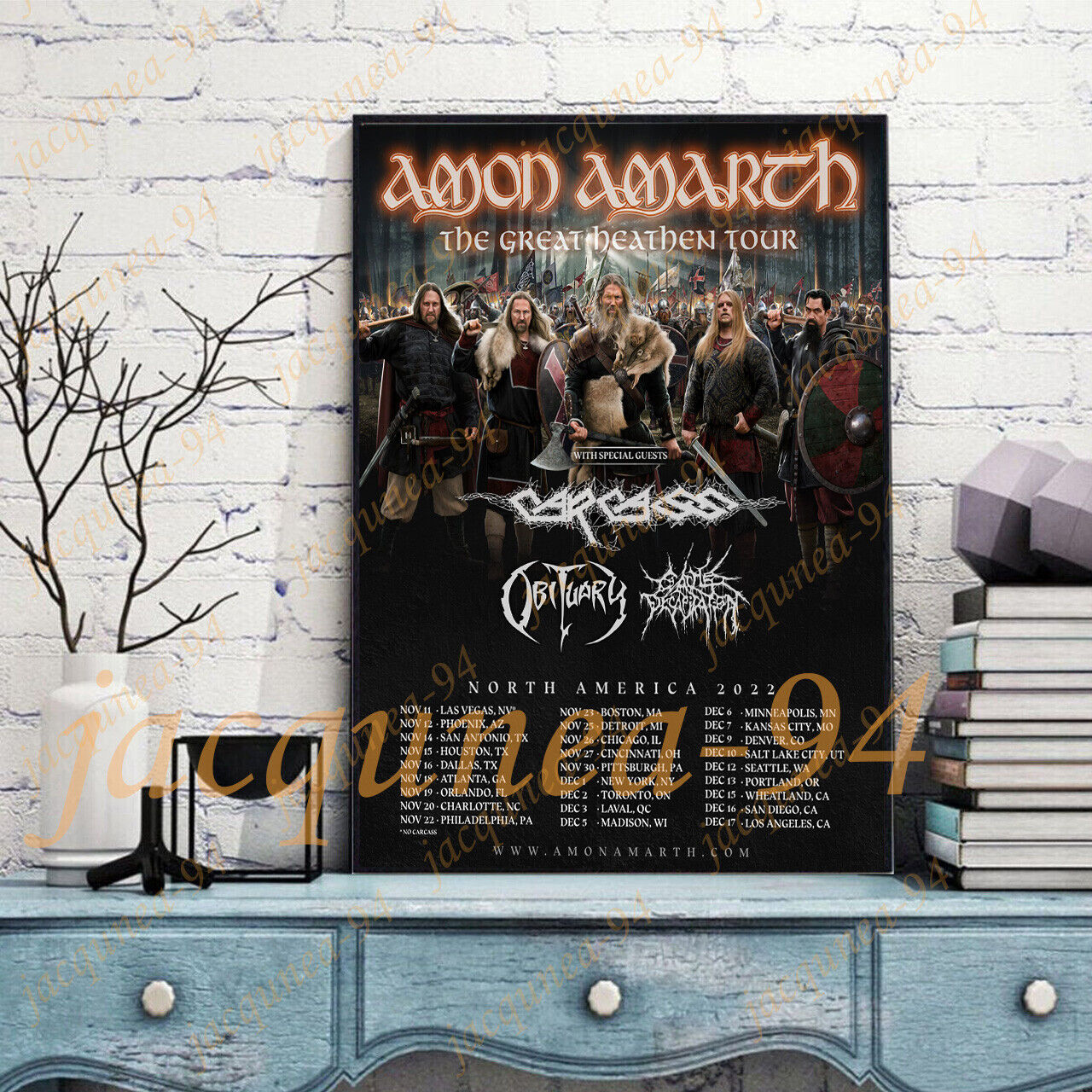 2022 Music World Tour-Amon Amarth Tour 2022 Poster Decor, Music Poster 2022 Music World Tour-Amon Amarth Tour 2022 Poster Decor, Music Poster