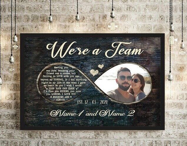 Infinity Love Couple Custom Photo Poster Bedroom Decor Valentine Gift For Wife Infinity Love Couple Custom Photo Poster Bedroom Decor Valentine Gift For Wife