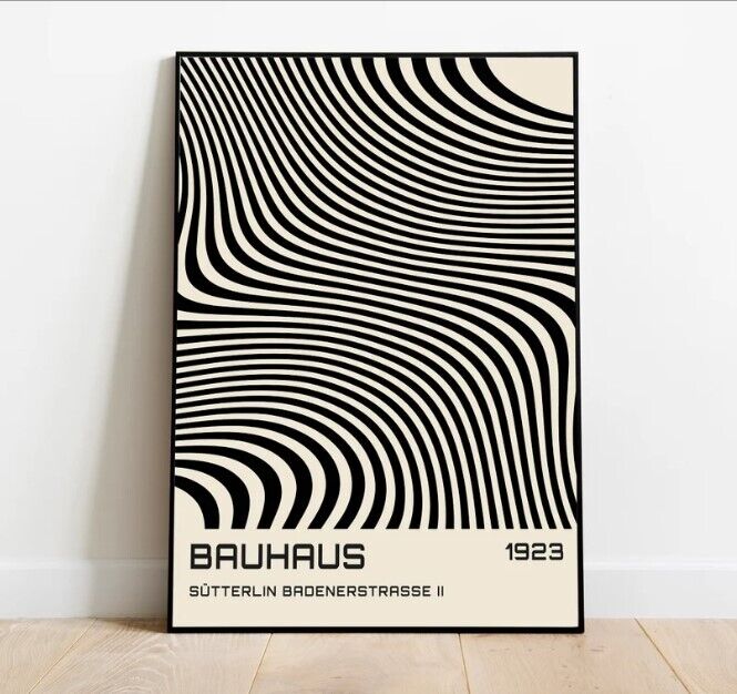 Bauhaus Exhibition Poster, Linear Design, Modern Home Decoration, Print Poster Bauhaus Exhibition Poster, Linear Design, Modern Home Decoration, Print Poster