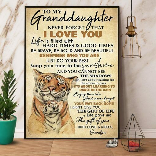 Personalized To My Granddaughter I Love You From Grandma Lion Poster Home Decor Personalized To My Granddaughter I Love You From Grandma Lion Poster Home Decor