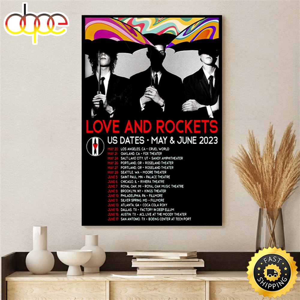 Love And Rockets To Conduct First Us Tour In 15 Years Announce Vinyl Reissue Of Fifth Album Poster Canvas