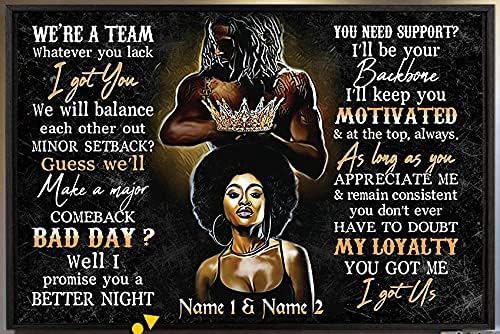 Personalized Gift, Custom We’Re A Team Poster, Black Pride Poster, Gift For Couple Size 12″X18″ 18″X24″ 24″X36″, No Frame Personalized Gift, Custom We’Re A Team Poster, Black Pride Poster, Gift For Couple Size 12″X18″ 18″X24″ 24″X36″, No Frame
