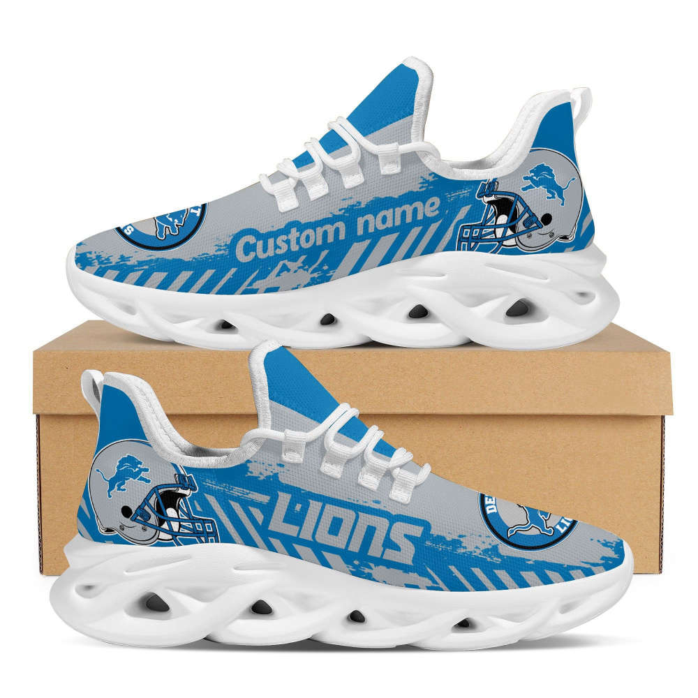 Detroit Lions Americanfootball Team Helmet Custom Name Max Soul Shoes For Fans Detroit Lions Americanfootball Team Helmet Custom Name Max Soul Shoes For Fans