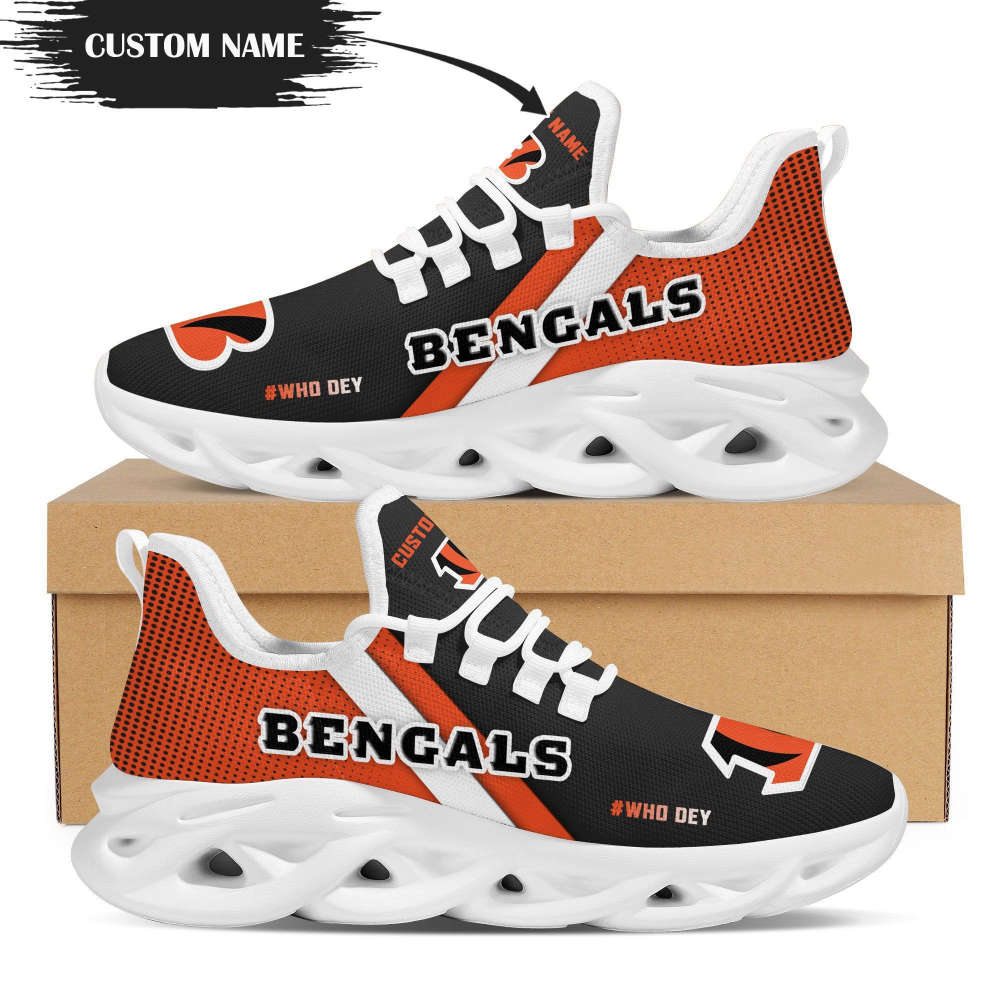 Personalized Name Cincinnati Bengals Max Soul Sneakers Running Sports Shoes For Men Women Personalized Name Cincinnati Bengals Max Soul Sneakers Running Sports Shoes For Men Women