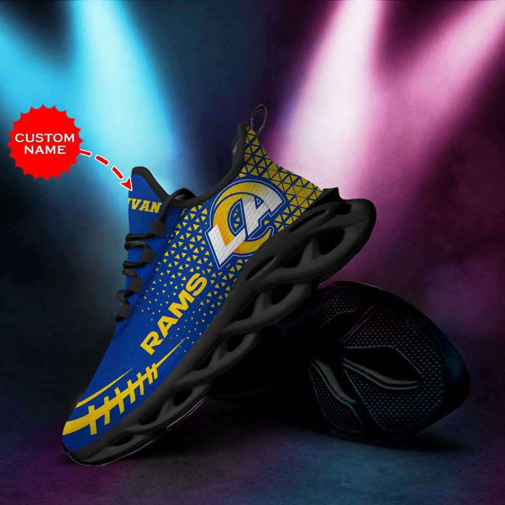 Los Angeles Rams Custom Name Max Soul Sneakers Running Sports Shoes For Men Women Los Angeles Rams Custom Name Max Soul Sneakers Running Sports Shoes For Men Women