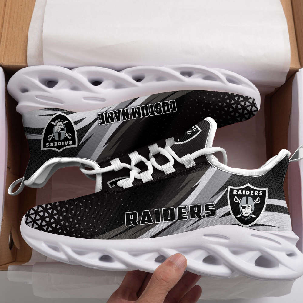 Las Vegas Raiders Triangle Custom Name Max Soul Sneakers Running Sports Shoes For Men Women Las Vegas Raiders Triangle Custom Name Max Soul Sneakers Running Sports Shoes For Men Women