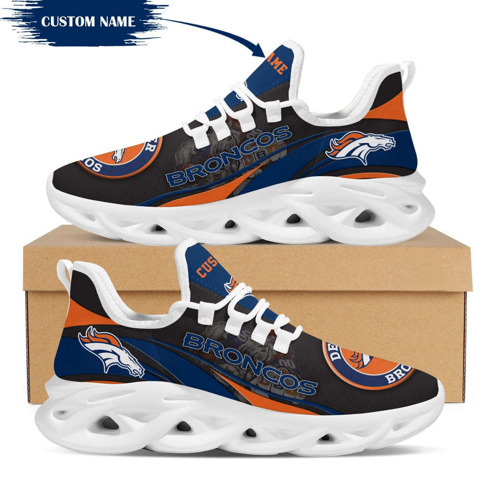 Denver Broncos Mascot Custom Name Personalized Max Soul Sneakers Running Sports Shoes For Men Denver Broncos Mascot Custom Name Personalized Max Soul Sneakers Running Sports Shoes For Men