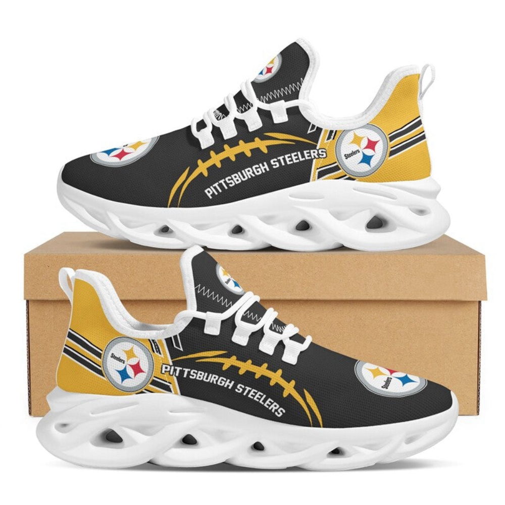 Pittsburgh Steelers Sneakers Max Soul Shoes For Men And Women Pittsburgh Steelers Sneakers Max Soul Shoes For Men And Women