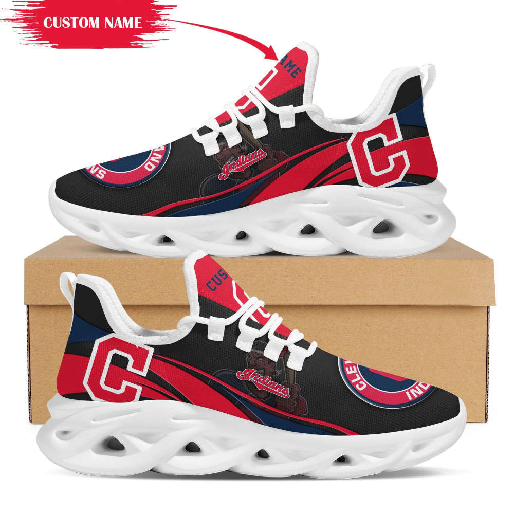 Personalized Name Cleveland Indians Mascot Max Soul Sneakers Running Sports Shoes For Men Personalized Name Cleveland Indians Mascot Max Soul Sneakers Running Sports Shoes For Men