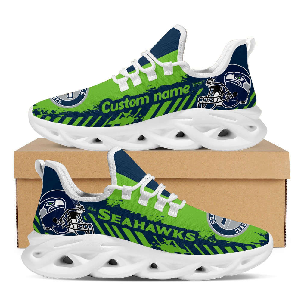 Personalized Name Seattle Seahawks American Football Team Helmet Max Soul Shoes For Fans Personalized Name Seattle Seahawks American Football Team Helmet Max Soul Shoes For Fans