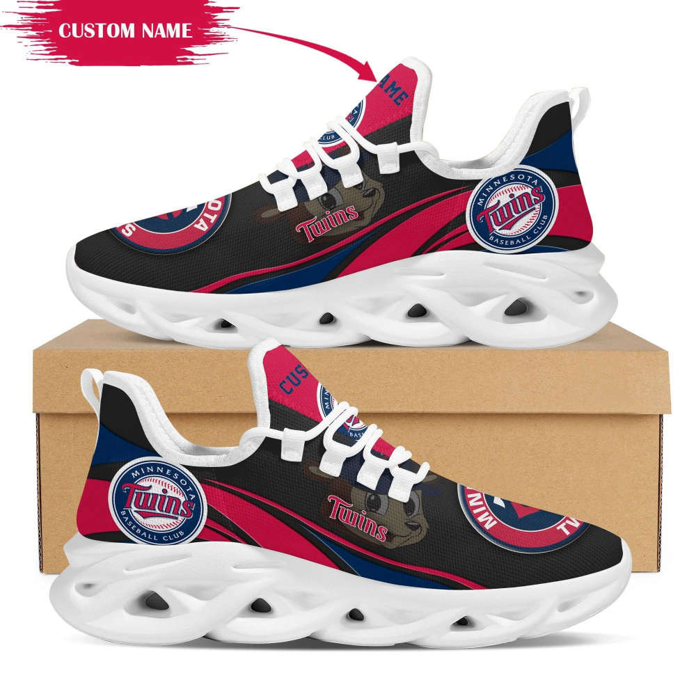 Minnesota Twins Mascot Custom Name Personalized Max Soul Sneakers Running Sports Shoes For Men Minnesota Twins Mascot Custom Name Personalized Max Soul Sneakers Running Sports Shoes For Men