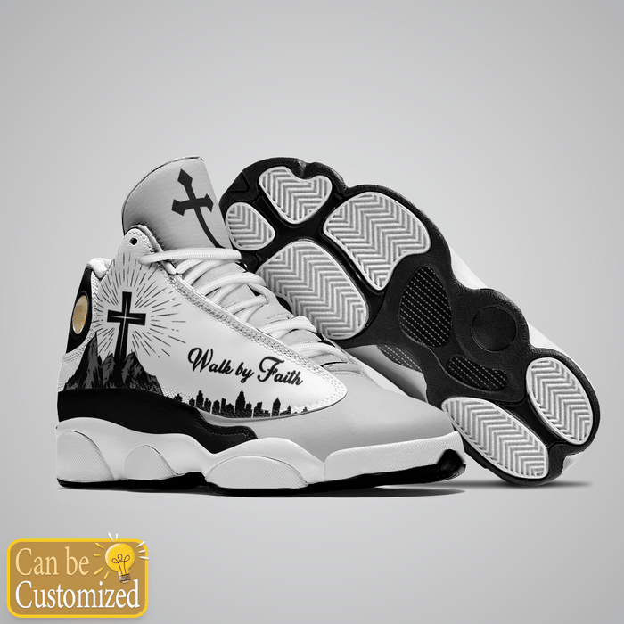 Jesus Walk By Faith Black Mountain Custom Name Air Jordan Lucky Shoes Jesus Walk By Faith Black Mountain Custom Name Air Jordan Lucky Shoes