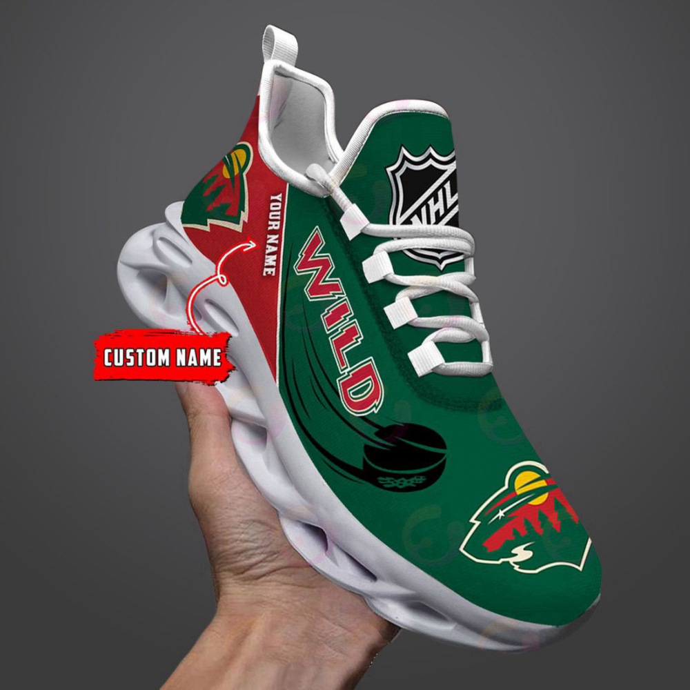 Custom Name Nhl Minnesota Wild Personalized Max Soul Shoes For Men And Women Custom Name Nhl Minnesota Wild Personalized Max Soul Shoes For Men And Women