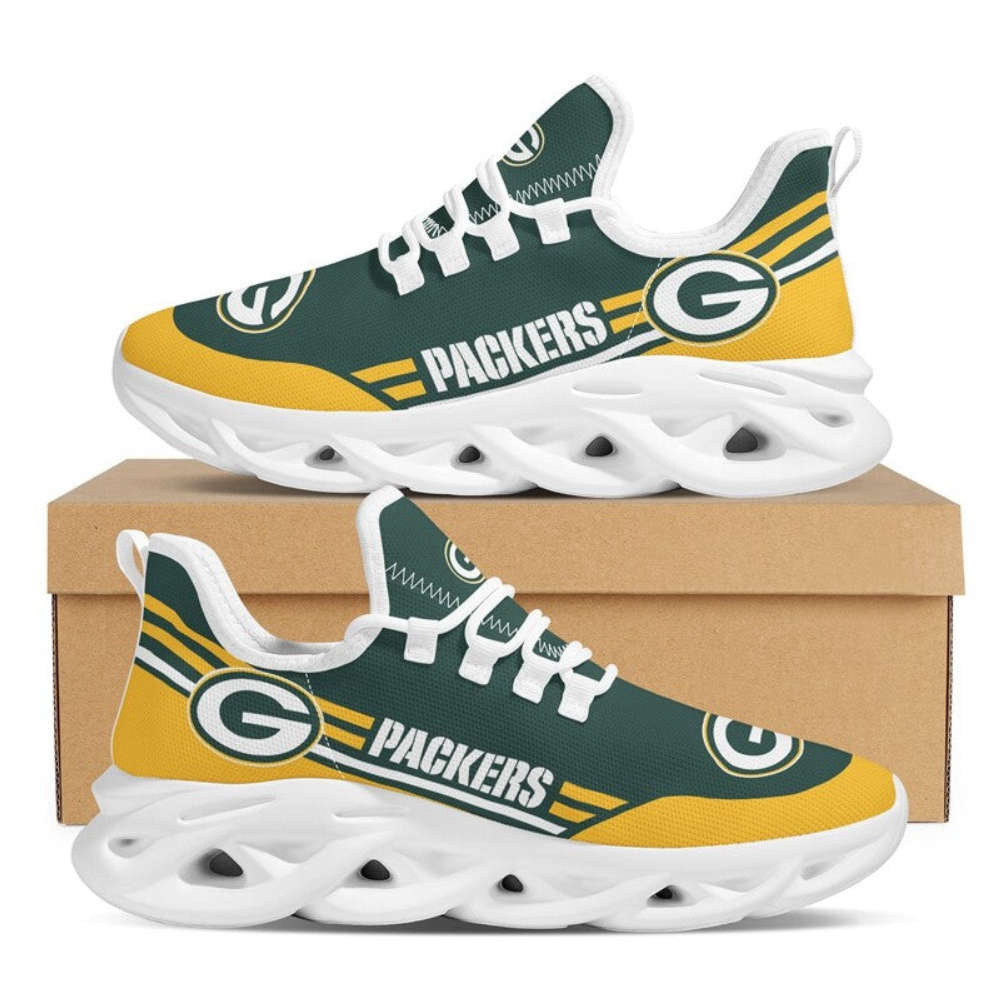 Green Bay Packers Sneakers Max Soul Shoes For Men And Women Green Bay Packers Sneakers Max Soul Shoes For Men And Women
