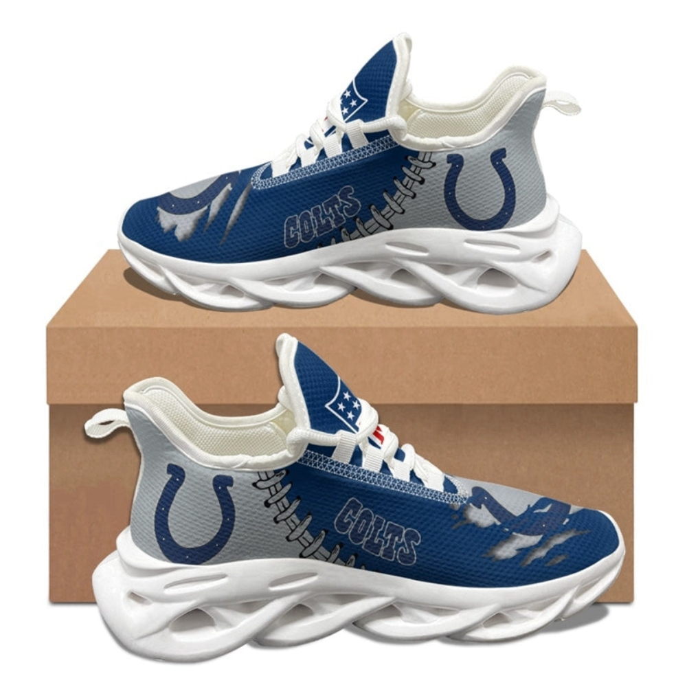Indianapolis Colts Sneakers 3D Max Soul Shoes For Men And Women Indianapolis Colts Sneakers 3D Max Soul Shoes For Men And Women