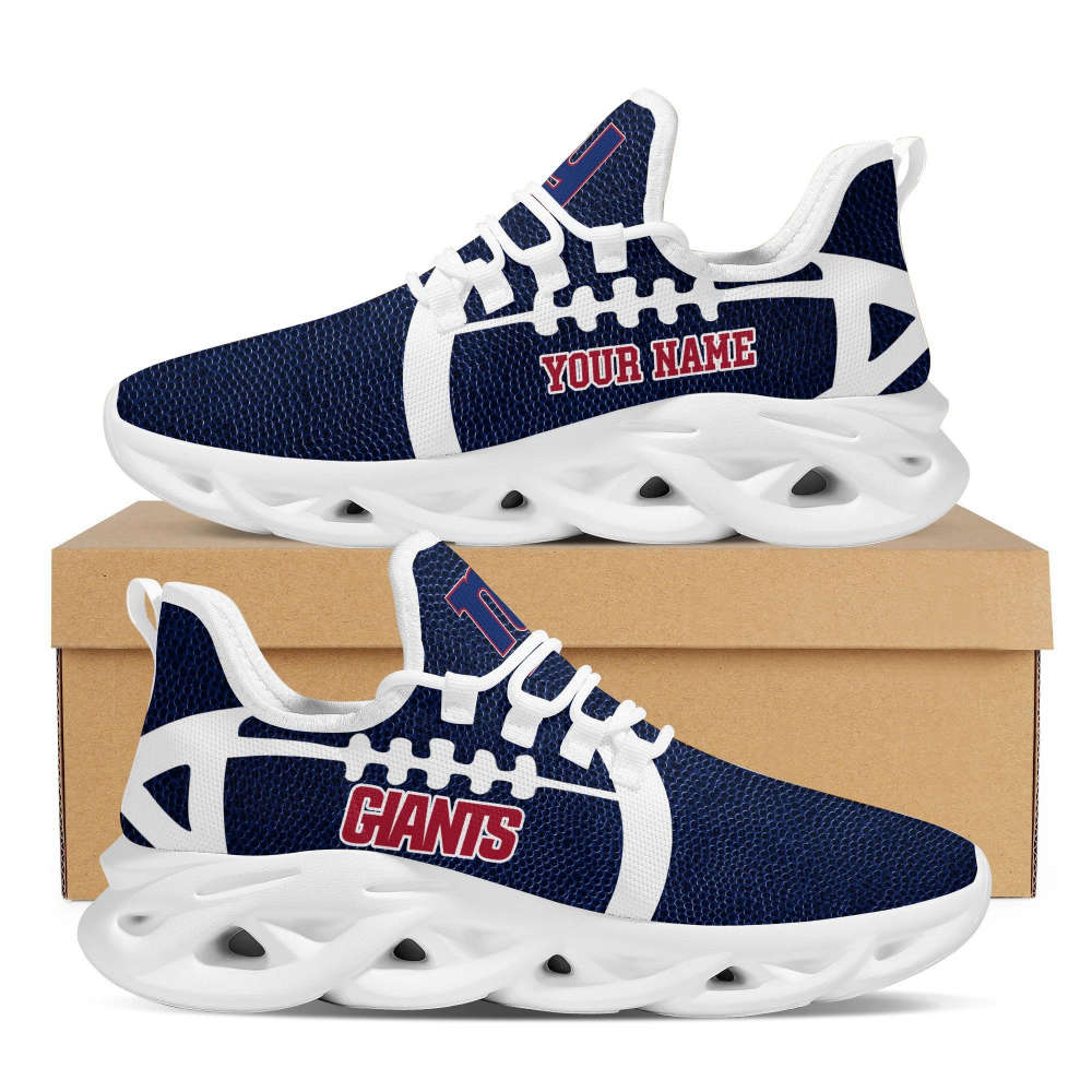 New York Giants Leather Surface Custom Name Personalized Max Soul Shoes For Fans New York Giants Leather Surface Custom Name Personalized Max Soul Shoes For Fans