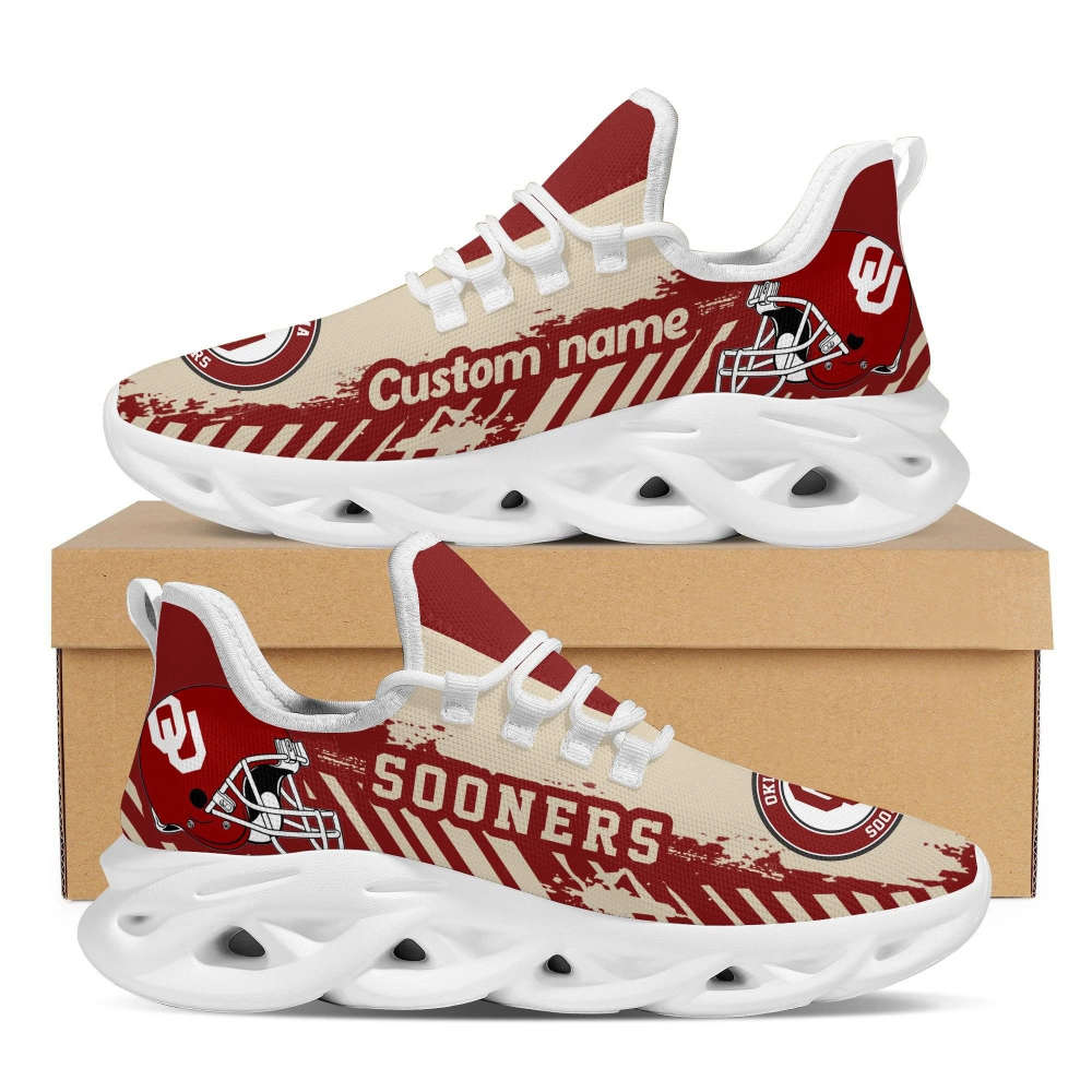 Oklahoma Sooners American Football Team Helmet Custom Name Max Soul Shoes For Men Women Oklahoma Sooners American Football Team Helmet Custom Name Max Soul Shoes For Men Women