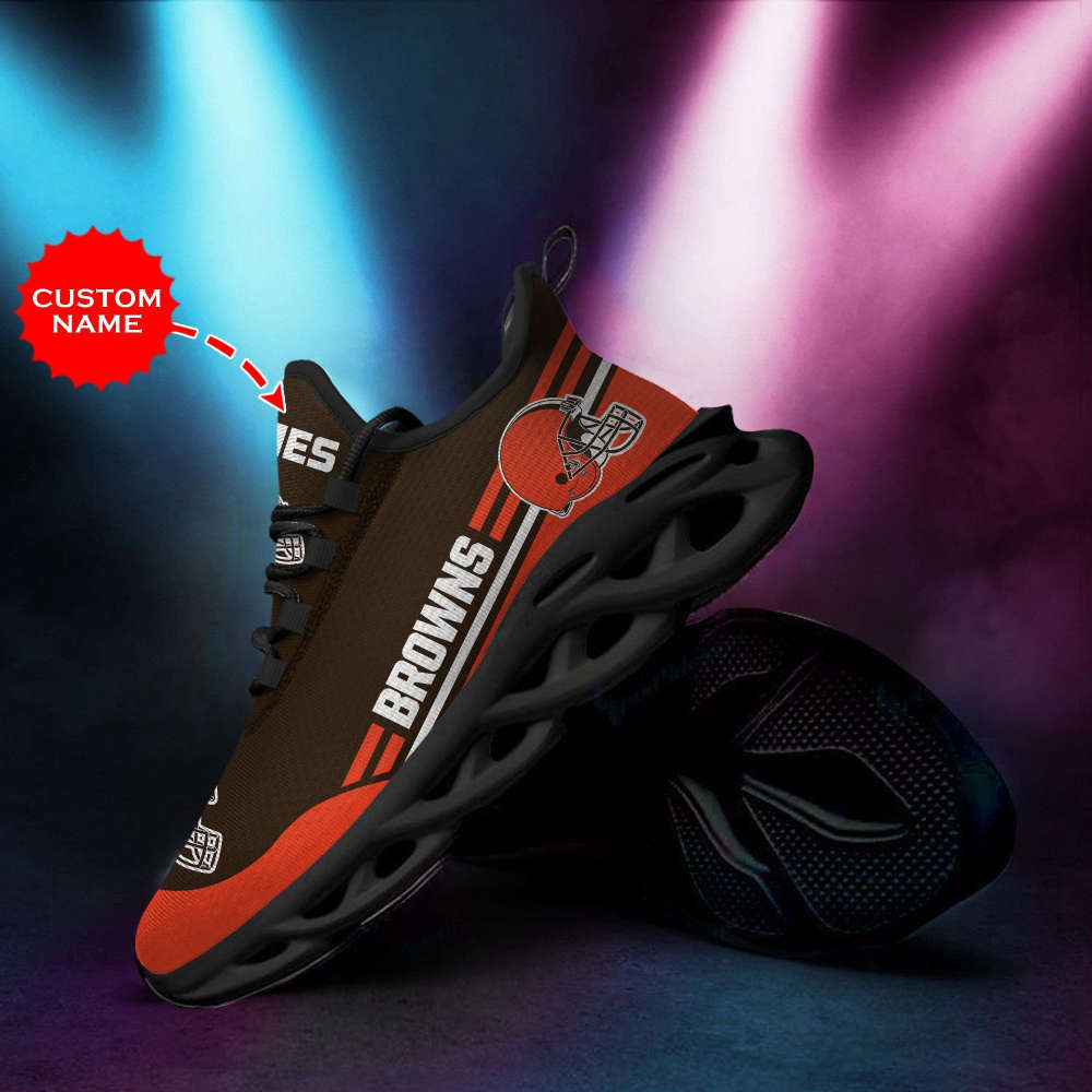 Personalized Name Cleveland Browns Max Soul Sneakers Running Sports Shoes For Men Women Personalized Name Cleveland Browns Max Soul Sneakers Running Sports Shoes For Men Women