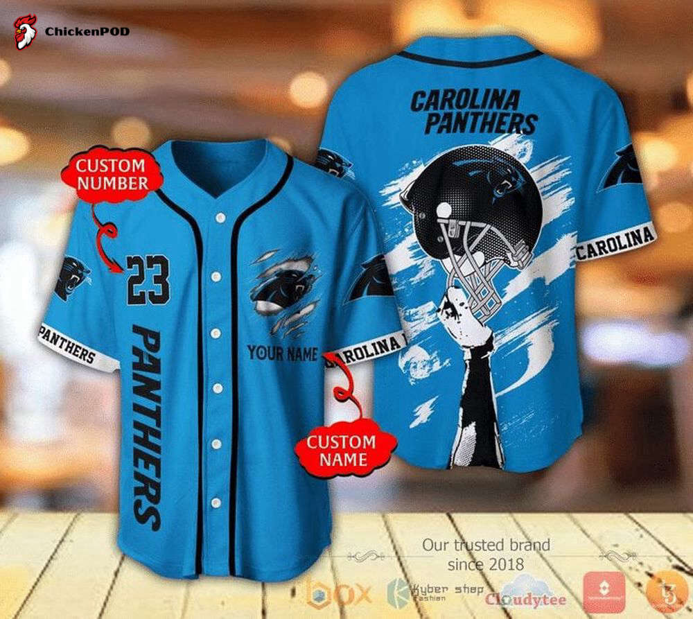 Nfl Carolina Panthers Custom Name Number Blue Helmet Baseball Jersey Unisex Shirt Gift Nfl Carolina Panthers Custom Name Number Blue Helmet Baseball Jersey Unisex Shirt Gift