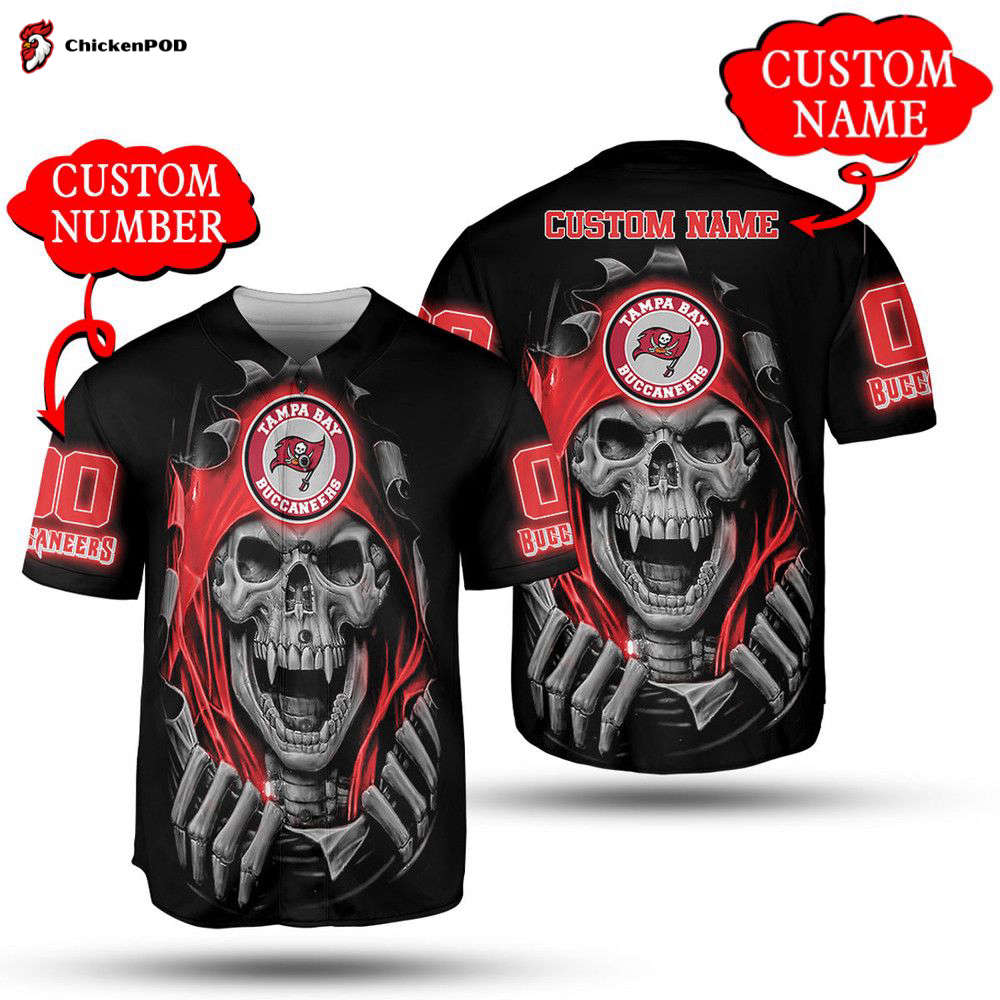 Nfl Tampa Bay Buccaneers Custom Name Number Vampire Skull Baseball Jersey Unisex Shirt Gift Nfl Tampa Bay Buccaneers Custom Name Number Vampire Skull Baseball Jersey Unisex Shirt Gift
