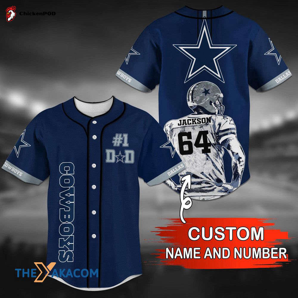 Personalized Best Gift Ideas Dallas Cowboys Nfl Custom Name Number Baseball Jersey Shirt Personalized Best Gift Ideas Dallas Cowboys Nfl Custom Name Number Baseball Jersey Shirt