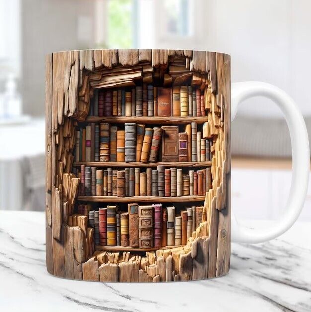 3D Book Mug Wrap, 3D Bookshelf Mug Wrap Sublimation Design Png, 3D Book Lover Mu 3D Book Mug Wrap, 3D Bookshelf Mug Wrap Sublimation Design Png, 3D Book Lover Mu