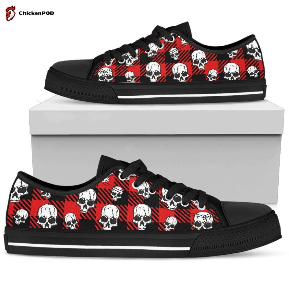 Caro Skull Pattern Low Top Shoes Caro Skull Pattern Low Top Shoes