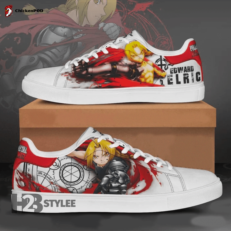 Edward Elric Fullmetal Alchemist Brotherhood Anime Manga Low Top Canvas Shoes For Men Women Edward Elric Fullmetal Alchemist Brotherhood Anime Manga Low Top Canvas Shoes For Men Women