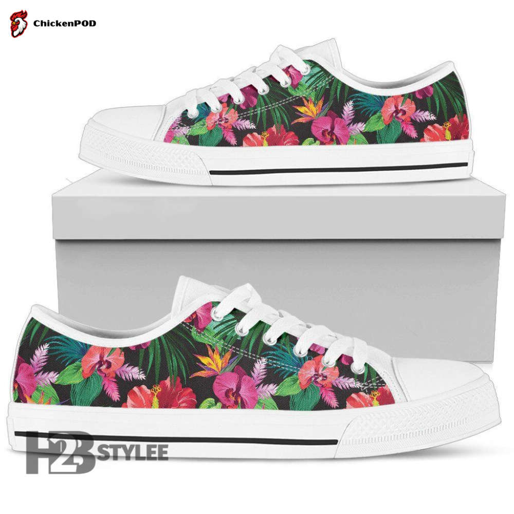 Hawaiian Flower Hibiscus Tropical Low Top Canvas Shoes For Men Women Hawaiian Flower Hibiscus Tropical Low Top Canvas Shoes For Men Women