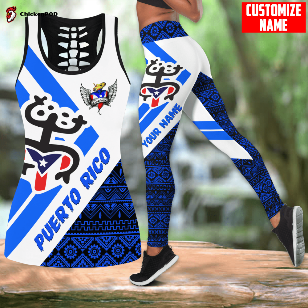 Leggingspersonalized Name Puerto Rico D Combo Tank Top And Legging Leggingspersonalized Name Puerto Rico D Combo Tank Top And Legging