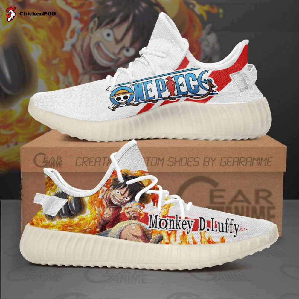 Luffy Shoes Skill One Piece Custom Anime Yeezy Sneaker For Fans Luffy Shoes Skill One Piece Custom Anime Yeezy Sneaker For Fans