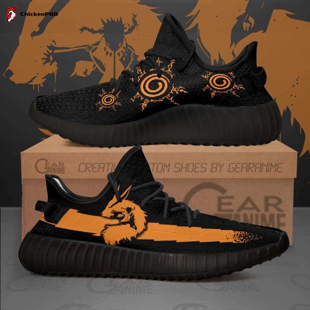 Naruto Kurama Mode Shoes Naruto Custom Anime Yeezy Sneaker For Fans Naruto Kurama Mode Shoes Naruto Custom Anime Yeezy Sneaker For Fans