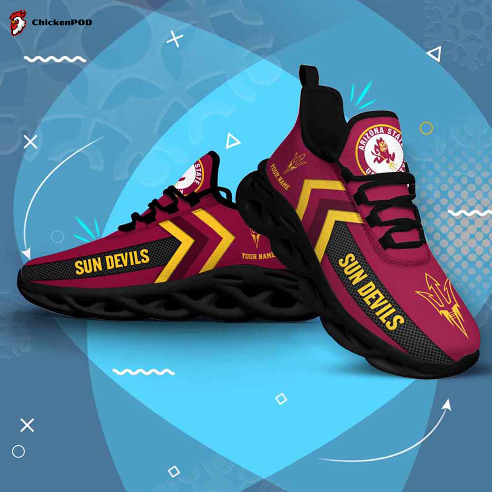 Ncaa Arizona State Sun Devils Custom Name Max Soul Shoes Chunky Sneakers Ncaa Arizona State Sun Devils Custom Name Max Soul Shoes Chunky Sneakers