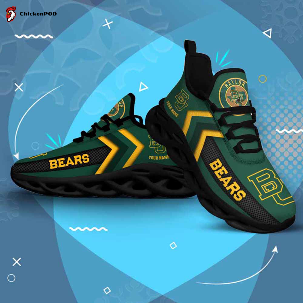Ncaa Baylor Bears Custom Name Max Soul Shoes Chunky Sneakers Ncaa Baylor Bears Custom Name Max Soul Shoes Chunky Sneakers