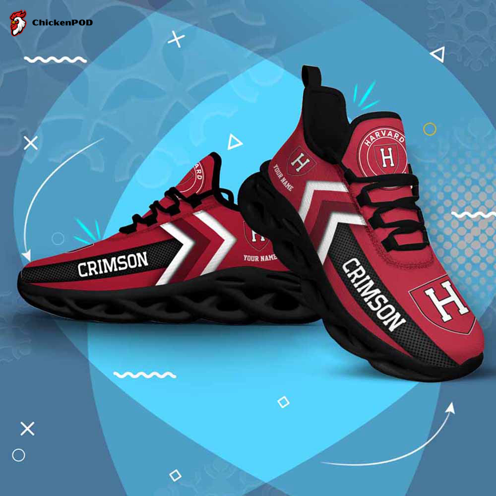 Ncaa Harvard Crimson Custom Name Max Soul Shoes Chunky Sneakers Ncaa Harvard Crimson Custom Name Max Soul Shoes Chunky Sneakers