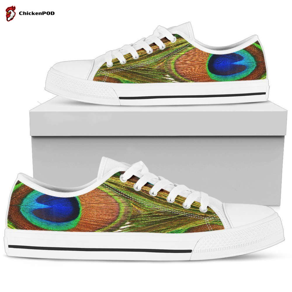 Peacock Print Shoes | Women’S Low Top Shoes Peacock Print Shoes | Women’S Low Top Shoes