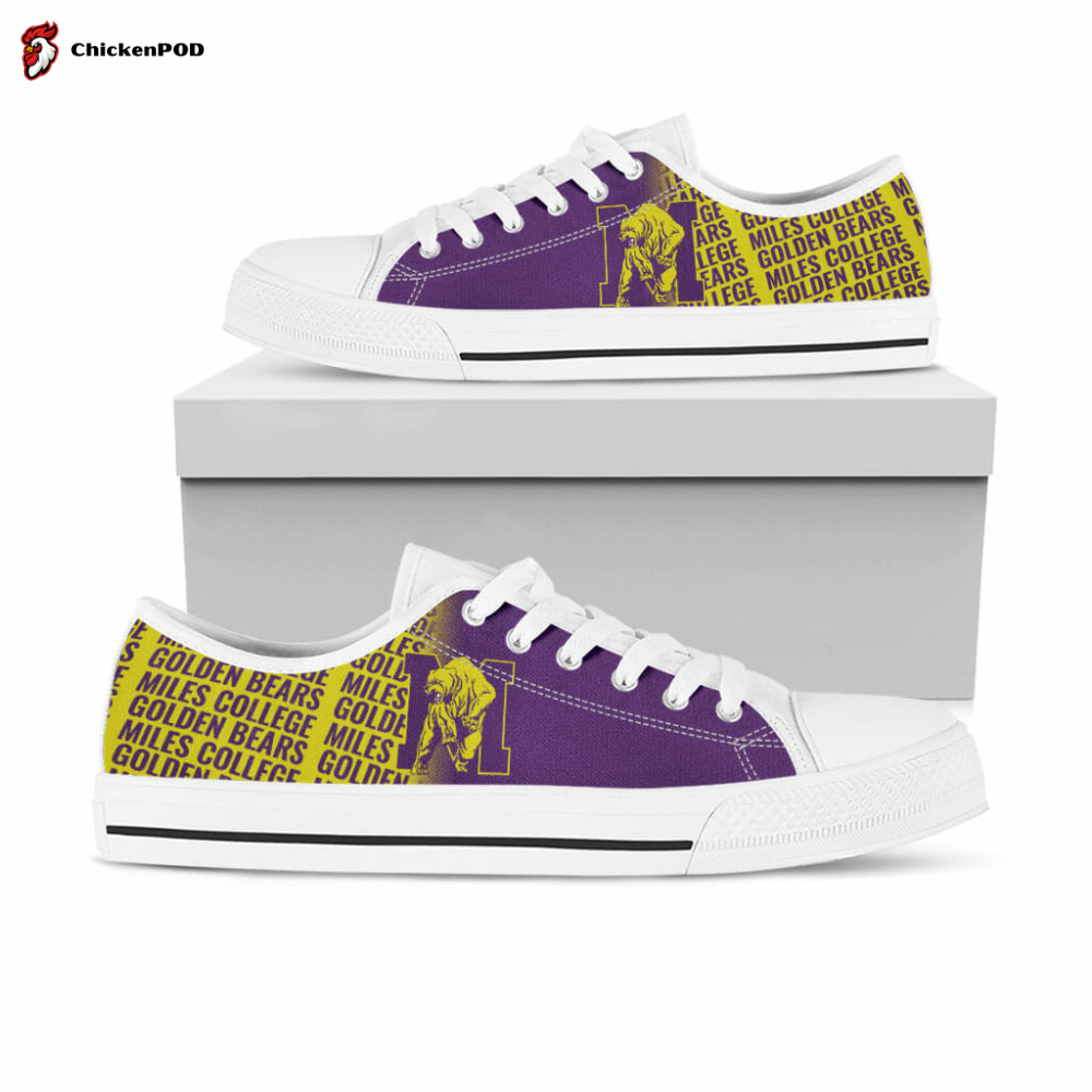 Siac Miles College Golden Bears Low Top Shoes Siac Miles College Golden Bears Low Top Shoes