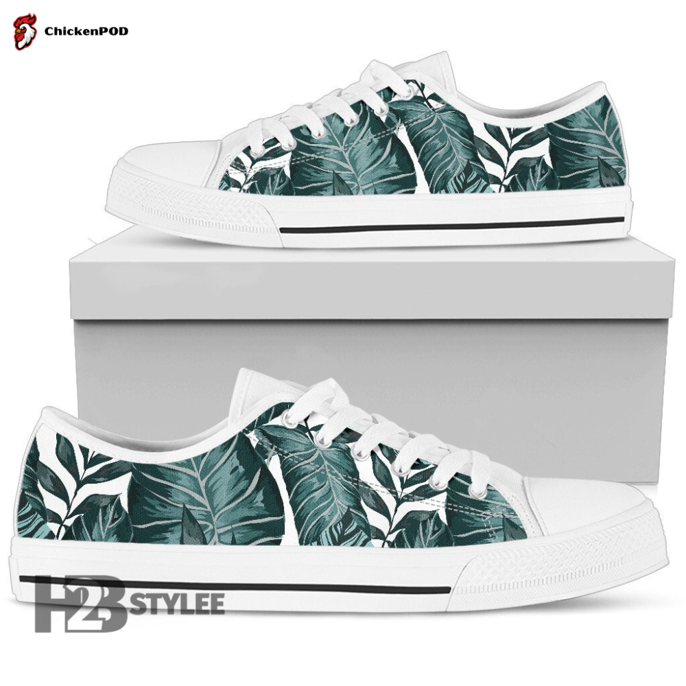 Tropical Palm Leaves Pattern Low Top Canvas Shoes For Men Women Tropical Palm Leaves Pattern Low Top Canvas Shoes For Men Women