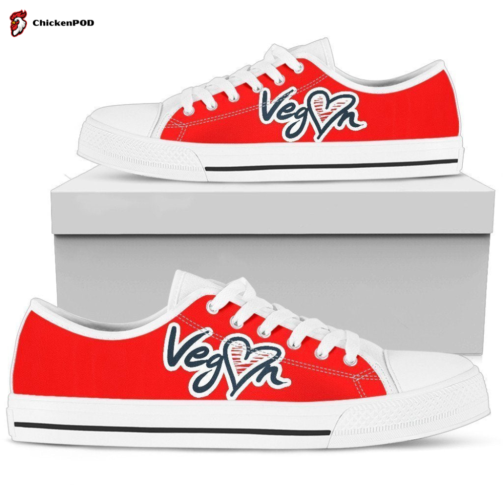 Vegan Heart Colored Women’S Low Top Shoes Vegan Heart Colored Women’S Low Top Shoes